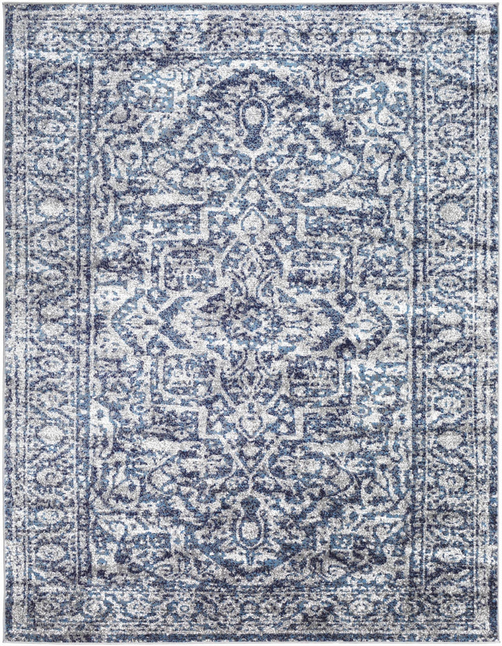 Costigan Traditional Style Blue And Gray Area Rug - The Rug Decor