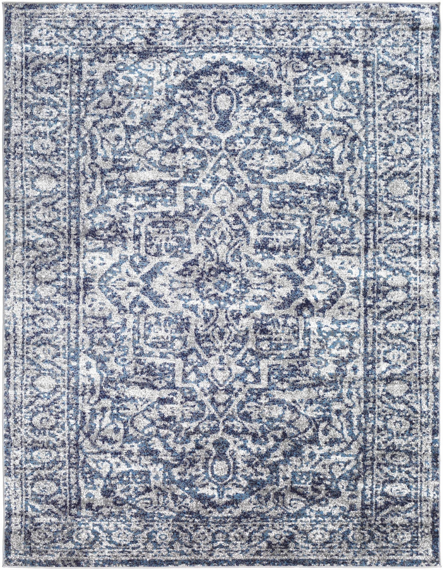 Costigan Traditional Style Blue And Gray Area Rug - The Rug Decor