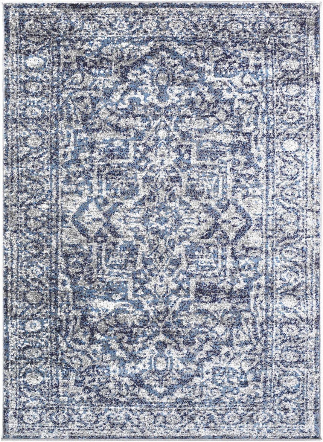 Costigan Traditional Style Blue And Gray Area Rug - The Rug Decor