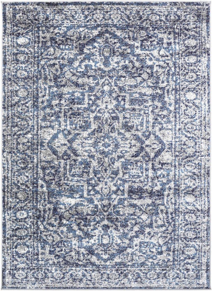 Costigan Traditional Style Blue And Gray Area Rug - The Rug Decor