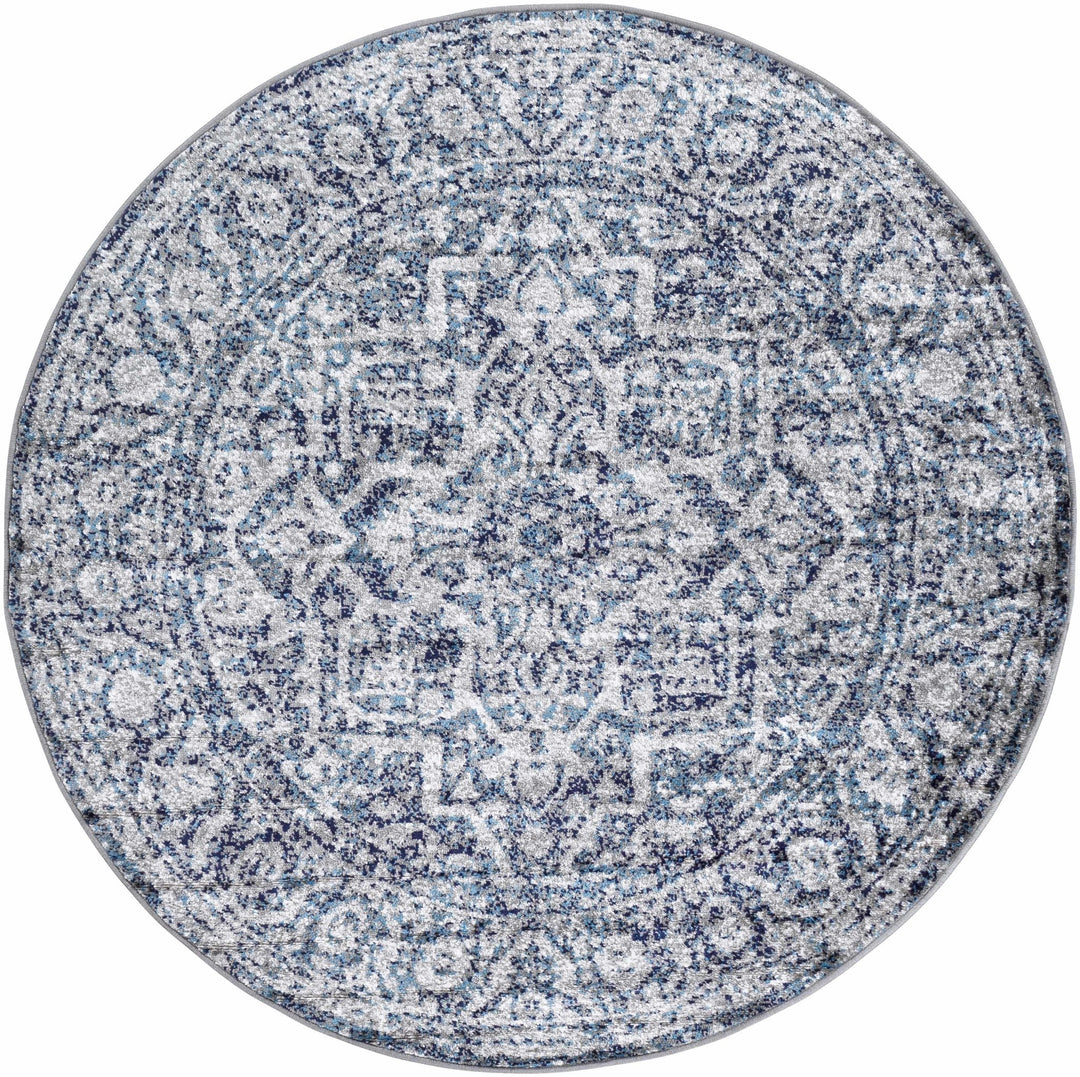 Costigan Traditional Style Blue And Gray Area Rug - The Rug Decor