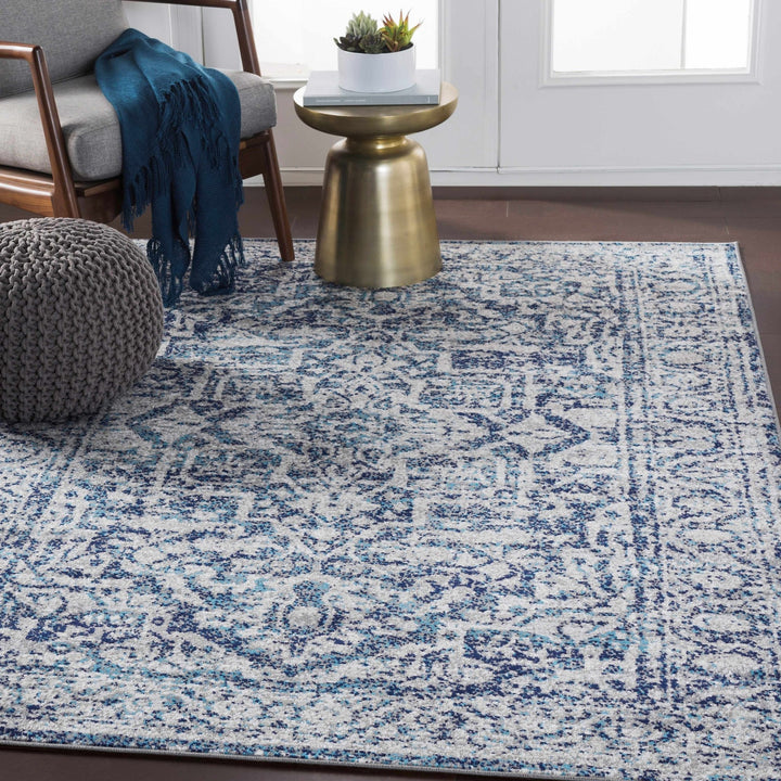 Costigan Traditional Style Blue And Gray Area Rug - The Rug Decor