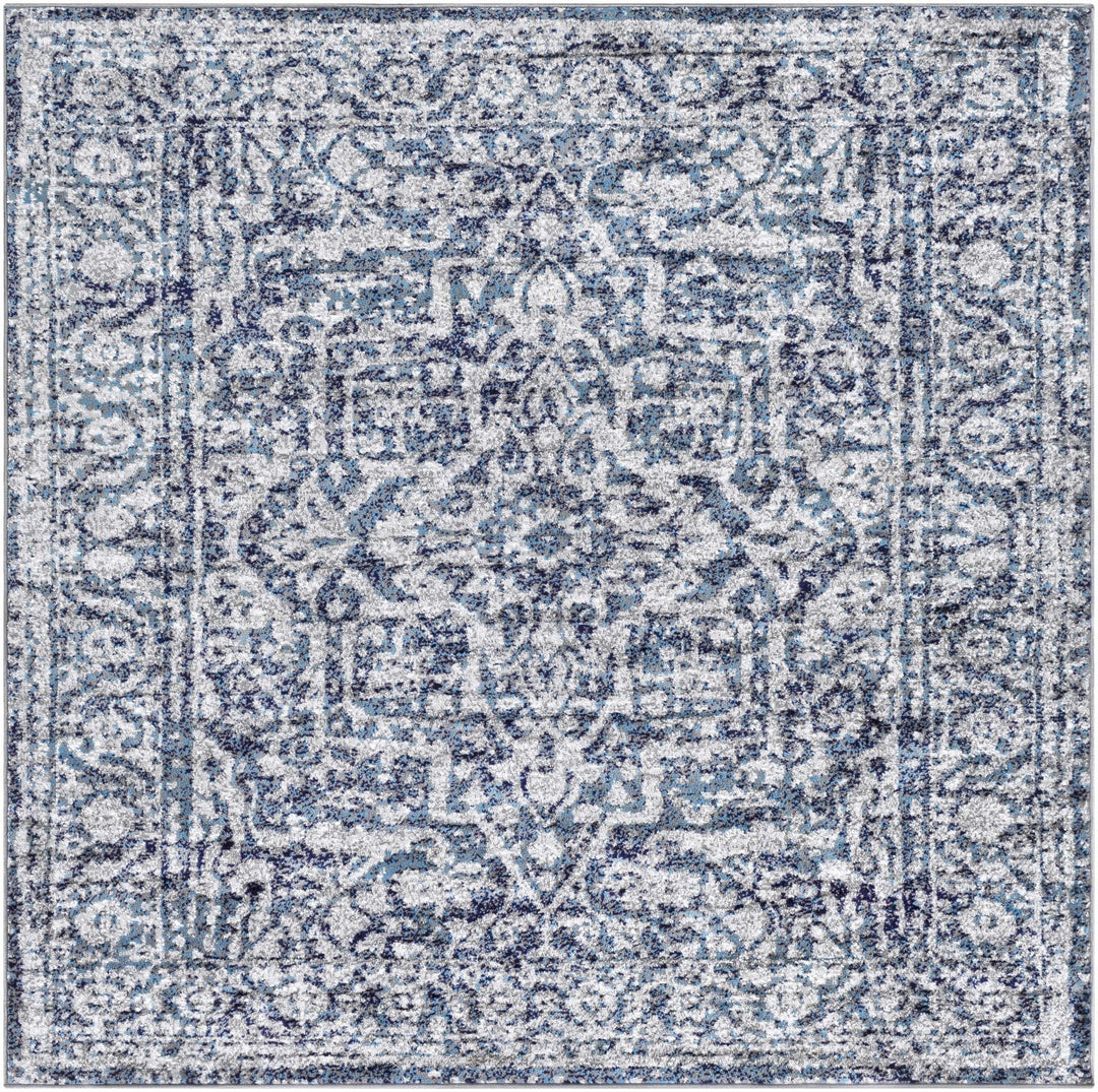 Costigan Traditional Style Blue And Gray Area Rug - The Rug Decor