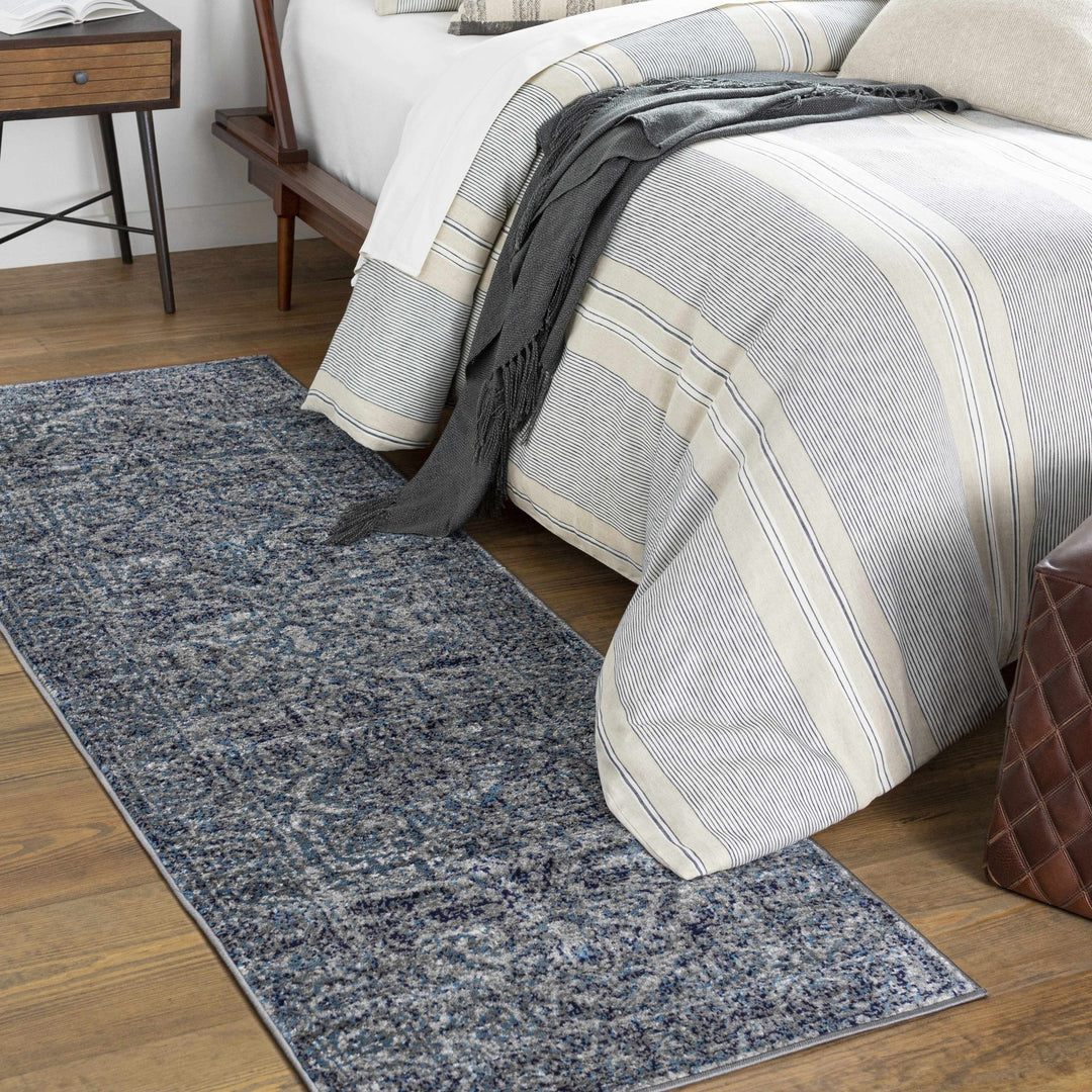 Costigan Traditional Style Blue And Gray Area Rug - The Rug Decor