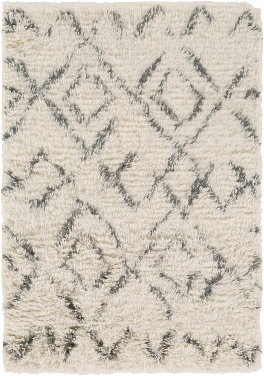 Cotgrave Hand Woven Modern Style Ivory And Charcoal Area Rug - The Rug Decor