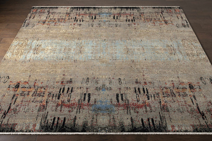 Coudersport Contemporary Abstract Beige And Tan Rug - The Rug Decor