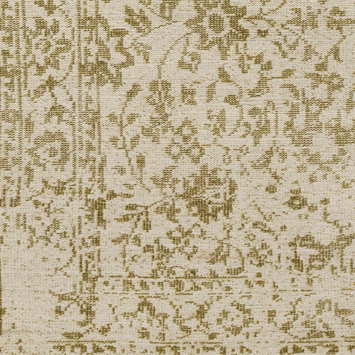 Covesville Traditional Floral Beige And Olive Hand Knotted Wool Rug - The Rug Decor