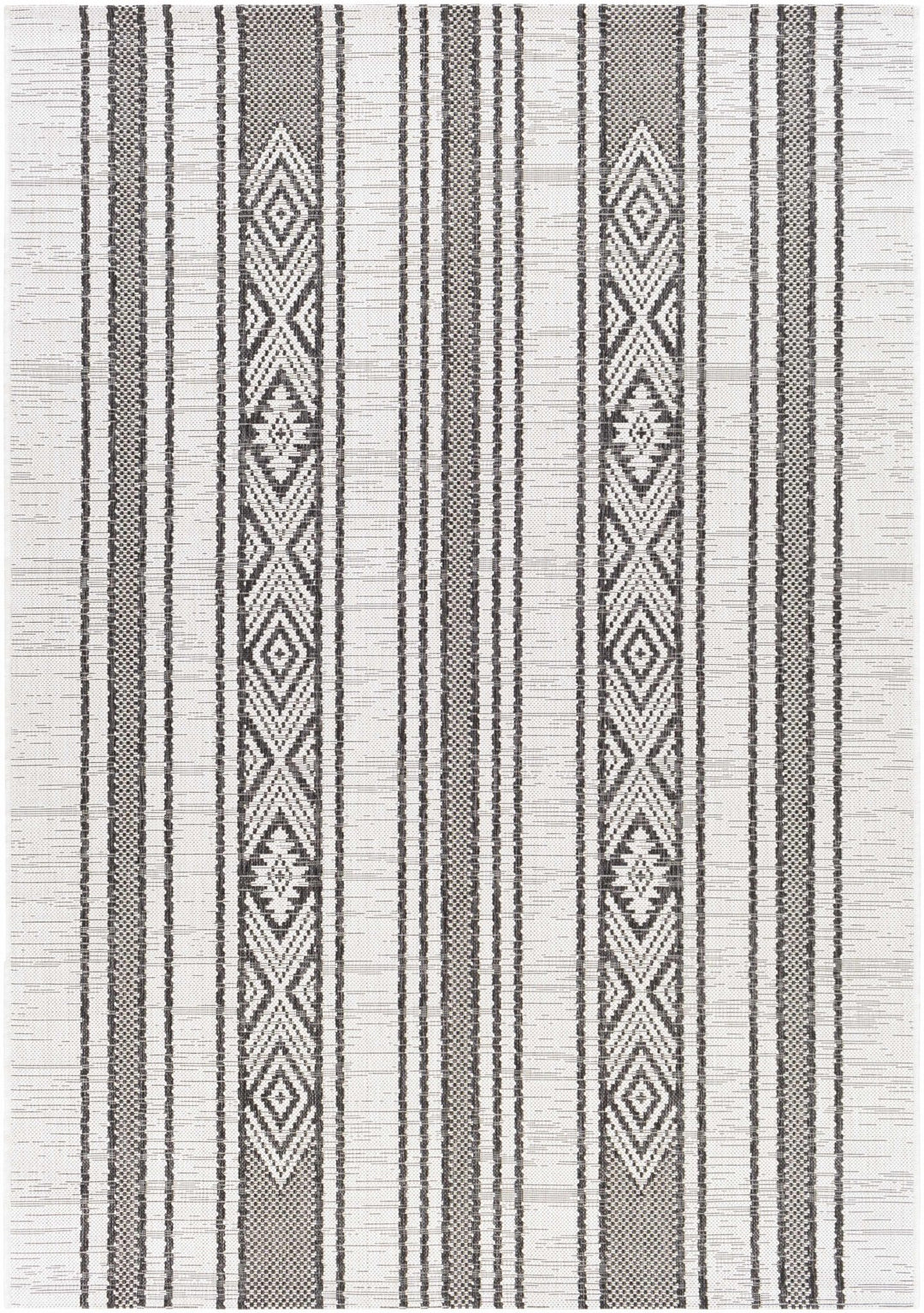 Cowen Modern Style Ivory And Charcoal Outdoor Area Rug - The Rug Decor