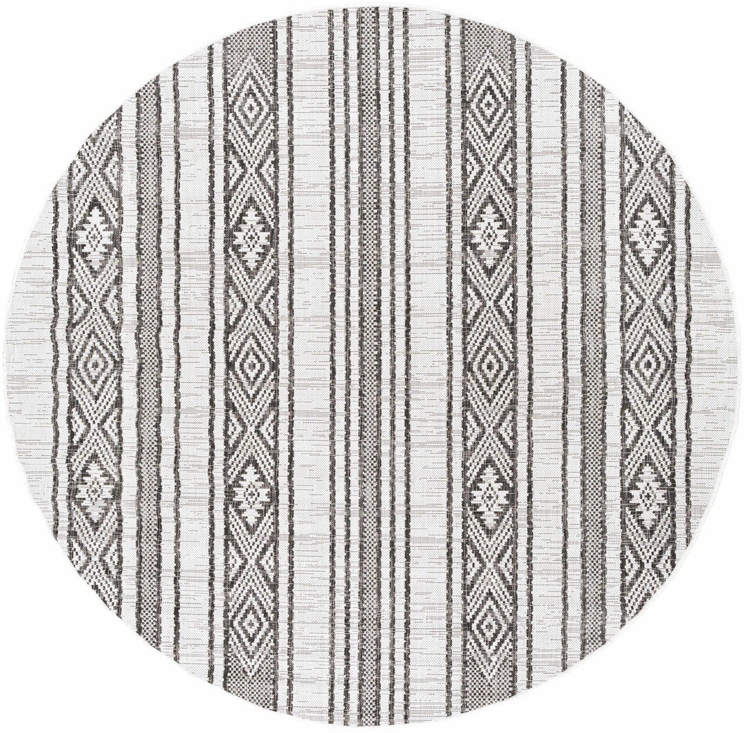 Cowen Modern Style Ivory And Charcoal Outdoor Area Rug - The Rug Decor