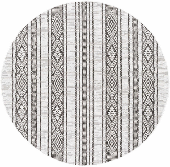 Cowen Modern Style Ivory And Charcoal Outdoor Area Rug - The Rug Decor