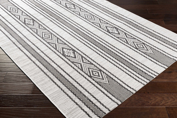 Cowen Modern Style Ivory And Charcoal Outdoor Area Rug - The Rug Decor