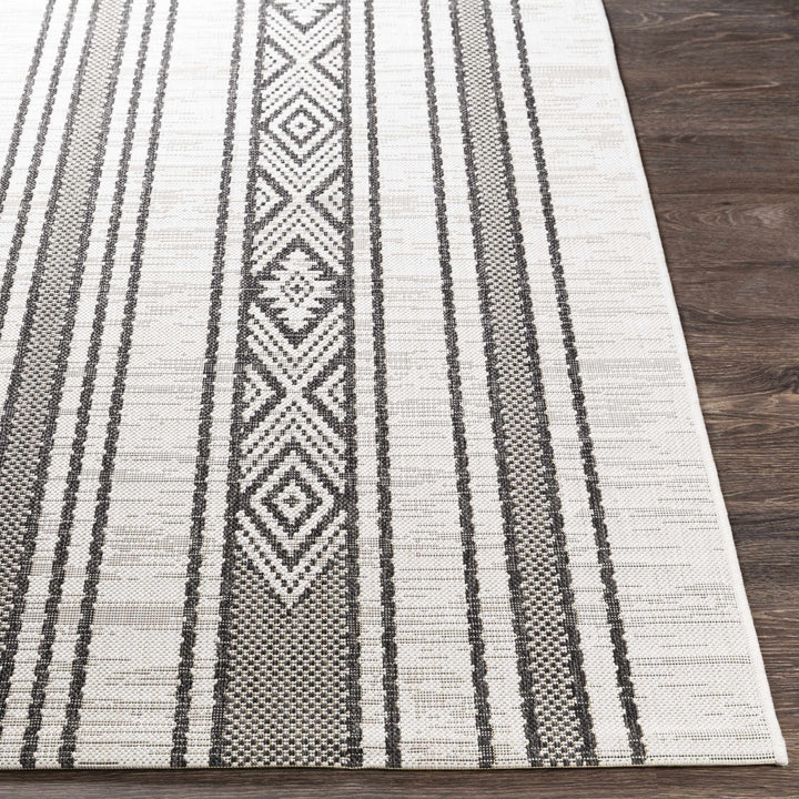Cowen Modern Style Ivory And Charcoal Outdoor Area Rug - The Rug Decor