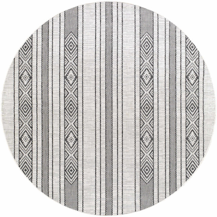 Cowen Modern Style Ivory And Charcoal Outdoor Area Rug - The Rug Decor