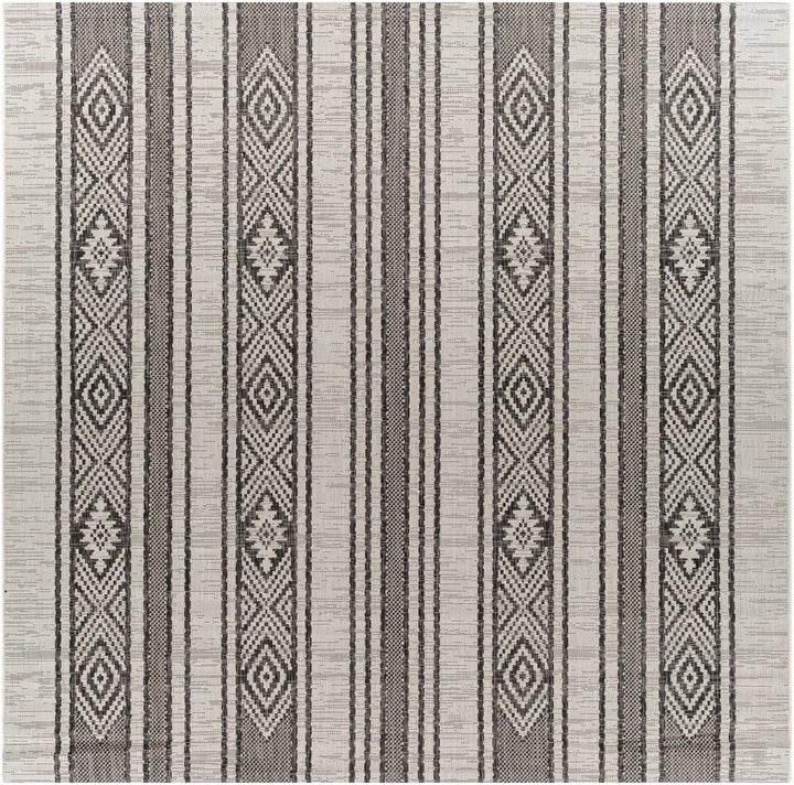 Cowen Modern Style Ivory And Charcoal Outdoor Area Rug - The Rug Decor