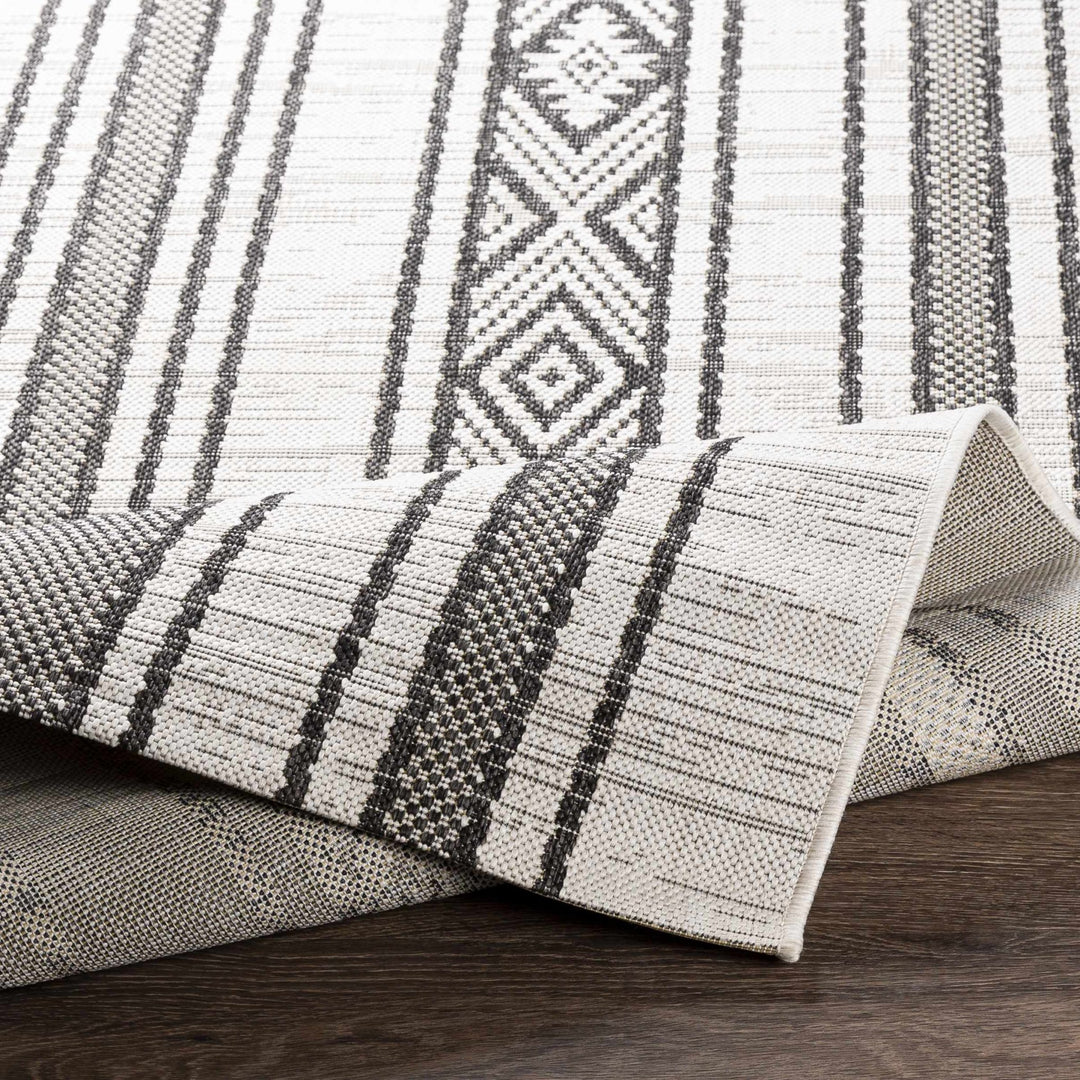 Cowen Modern Style Ivory And Charcoal Outdoor Area Rug - The Rug Decor