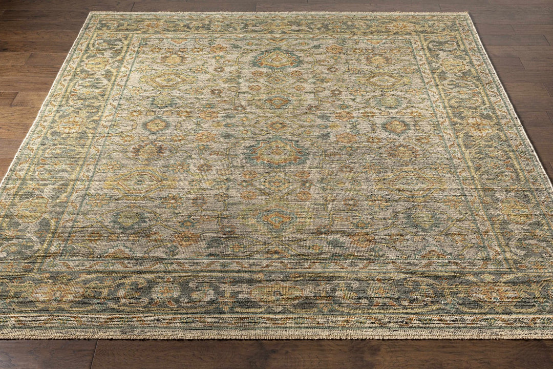 Coylton Olive And Beige Traditional Style Hand Knotted Area Rug - The Rug Decor