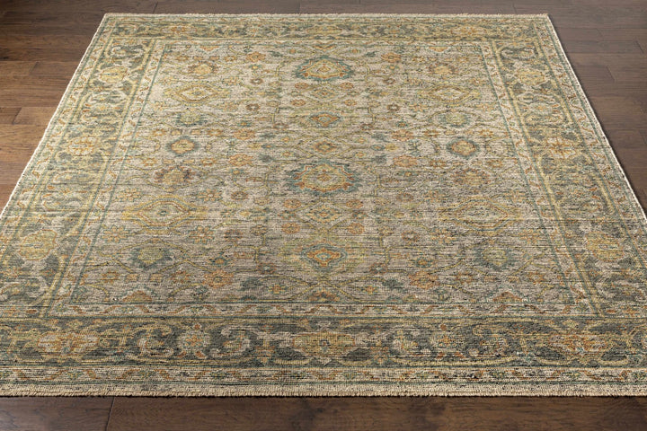 Coylton Olive And Beige Traditional Style Hand Knotted Area Rug - The Rug Decor