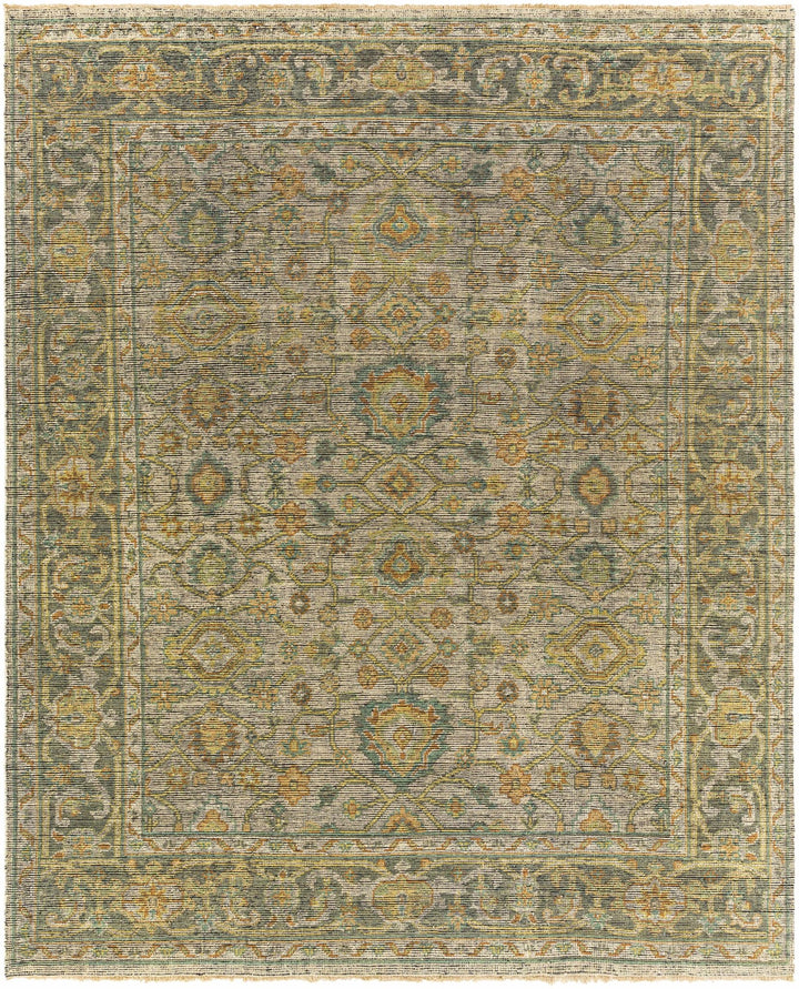 Coylton Olive And Beige Traditional Style Hand Knotted Area Rug - The Rug Decor