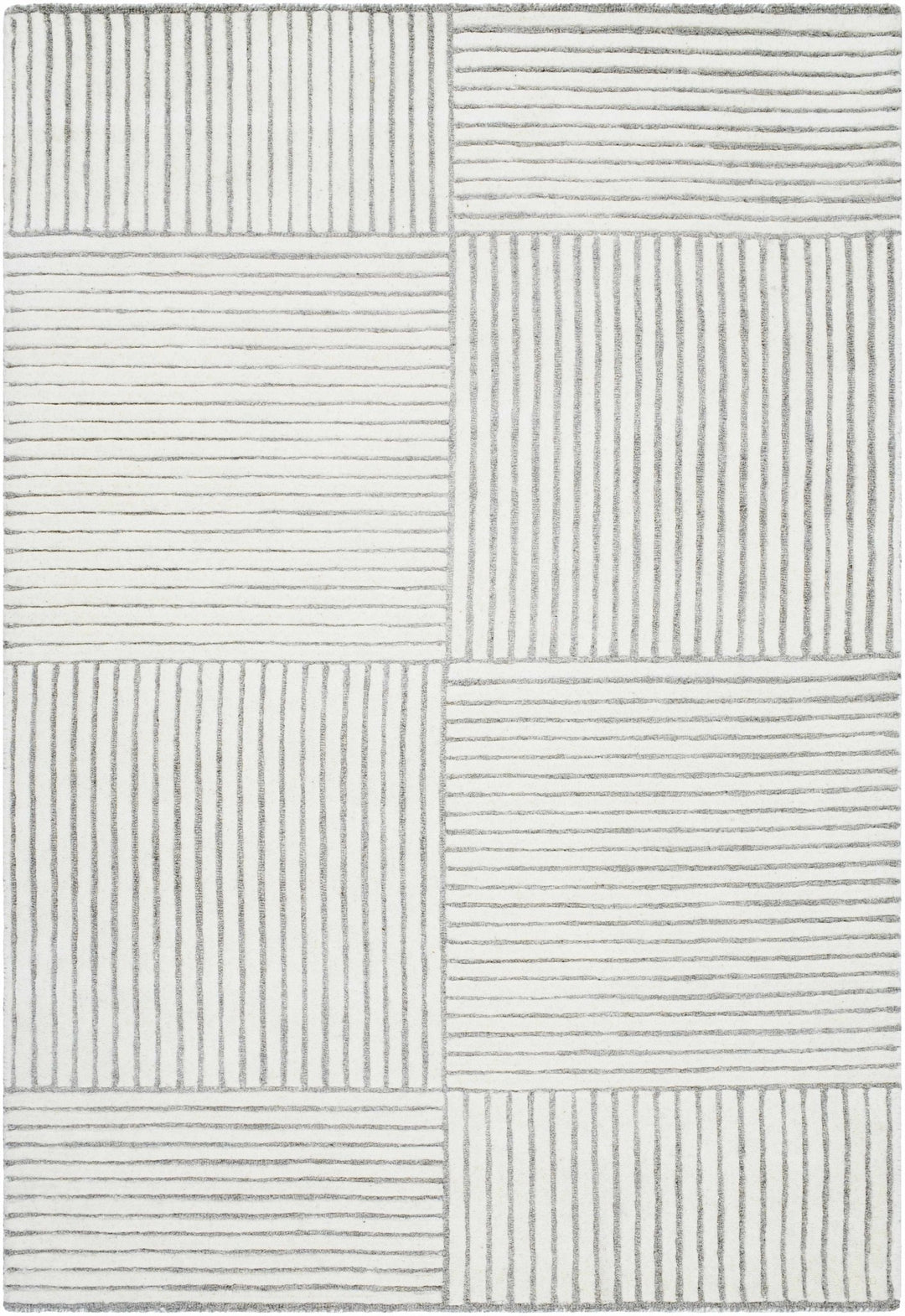 Coyne Contemporary Geometric Design Gray Hand Tufted Area Rug - The Rug Decor