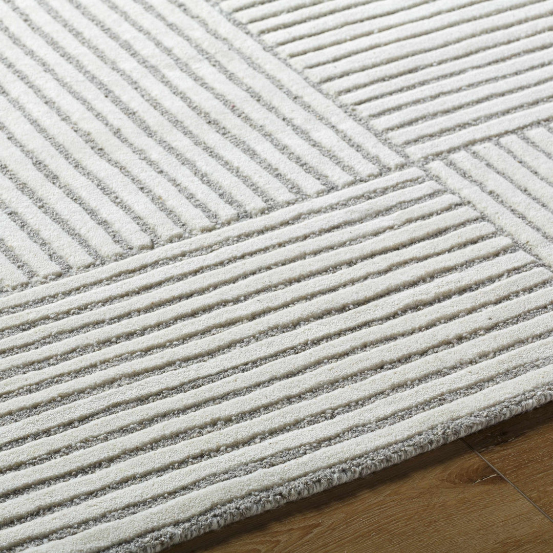Coyne Contemporary Geometric Design Gray Hand Tufted Area Rug - The Rug Decor