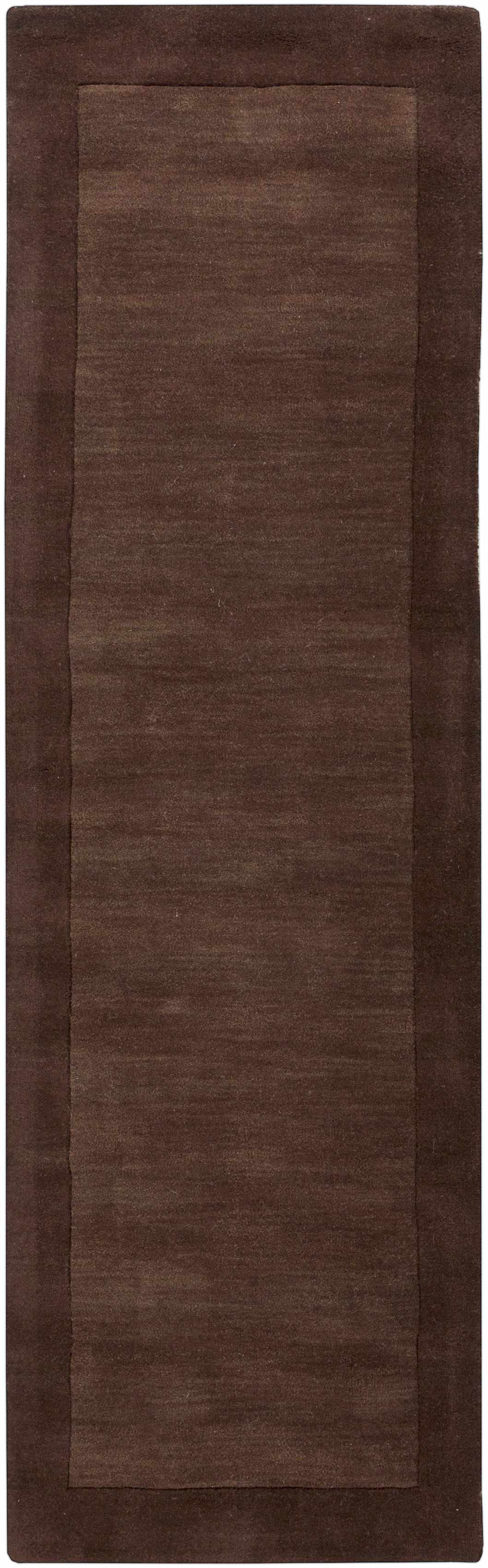 Cord Modern Style Brown Hand Loom Wool Area Rug