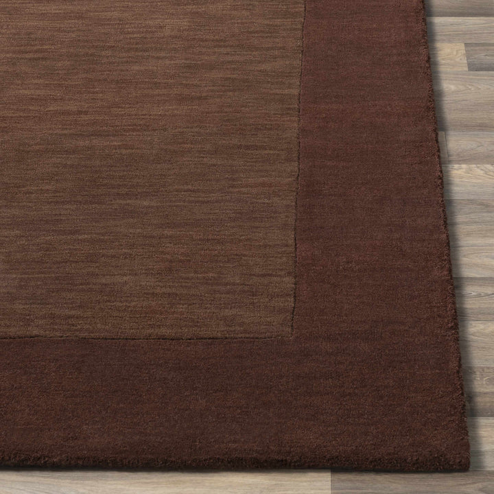 Cord Modern Style Brown Hand Loom Wool Area Rug