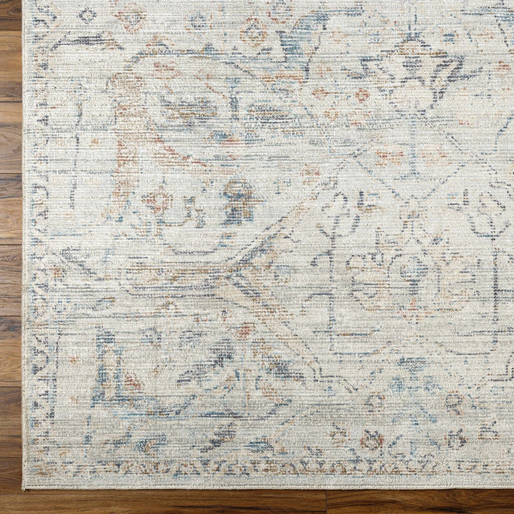 Cream & Blue Traditional Style Area Rug - The Rug Decor