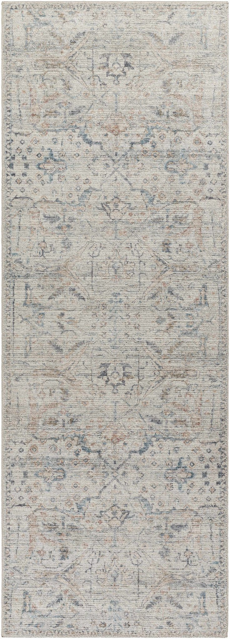 Cream & Blue Traditional Style Area Rug - The Rug Decor