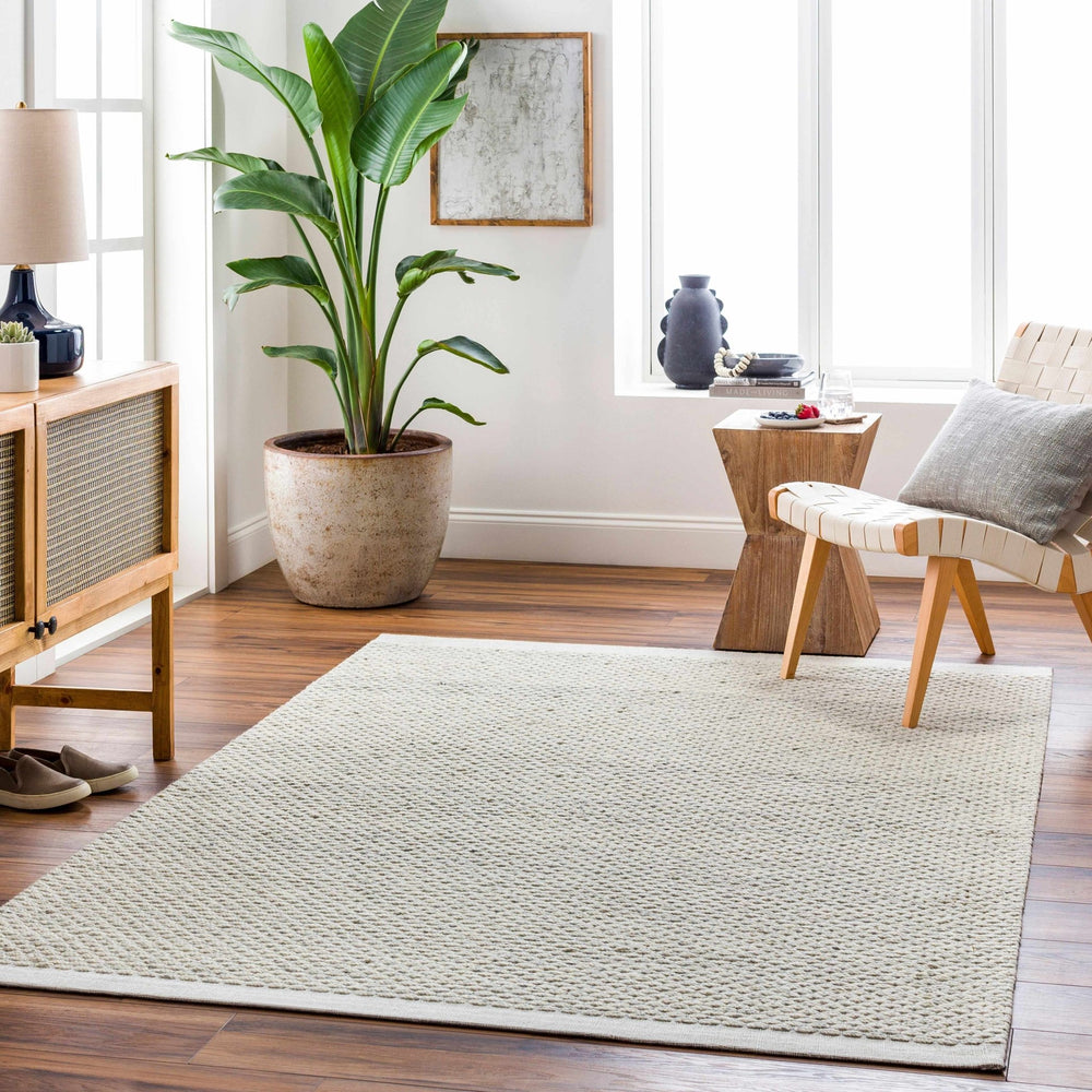 Cream Contemporary Ivory Area Rug - The Rug Decor