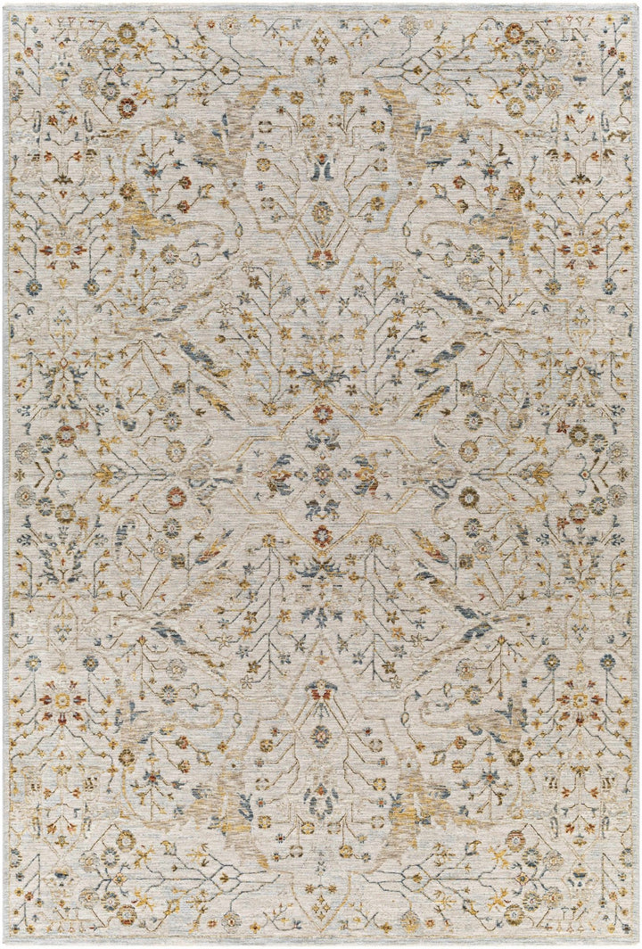 Cream Traditional Oushak Design Machine Woven Rug - The Rug Decor