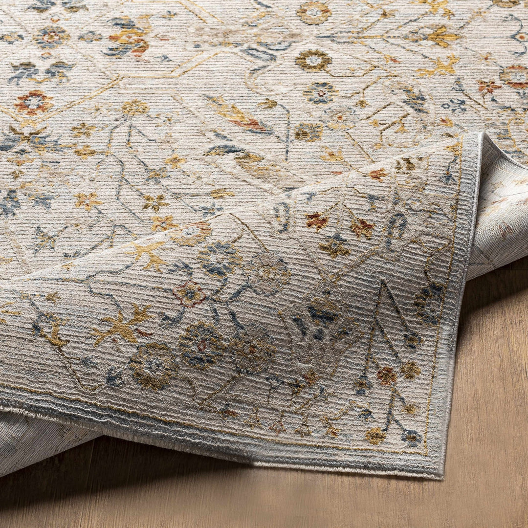 Cream Traditional Oushak Design Machine Woven Rug - The Rug Decor