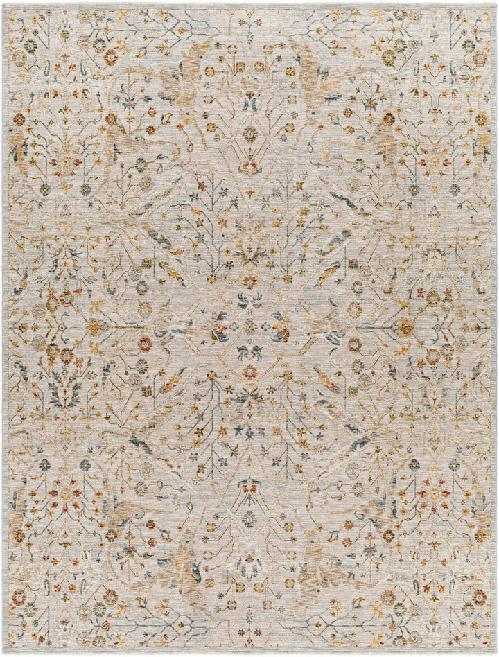 Cream Traditional Oushak Design Machine Woven Rug - The Rug Decor