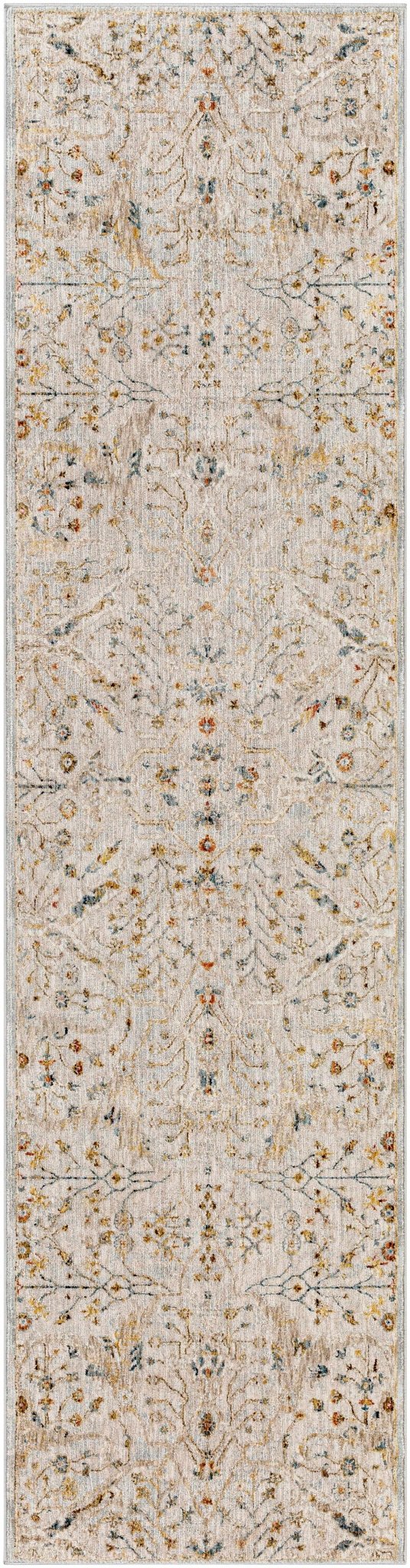 Cream Traditional Oushak Design Machine Woven Rug - The Rug Decor