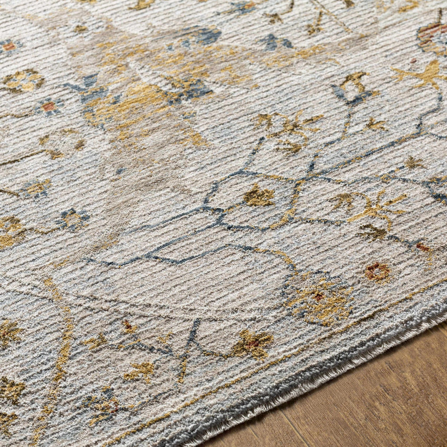 Cream Traditional Oushak Design Machine Woven Rug - The Rug Decor