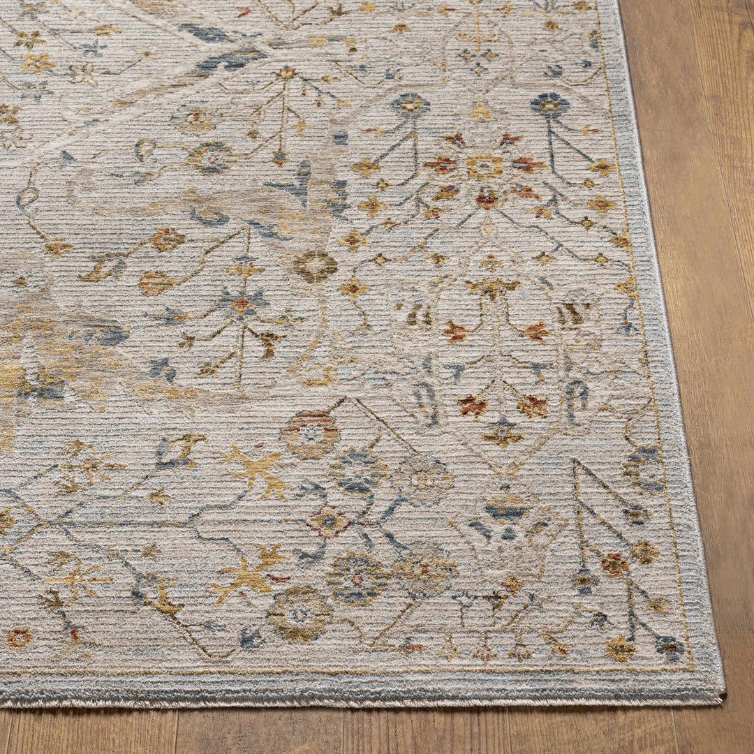 Cream Traditional Oushak Design Machine Woven Rug - The Rug Decor