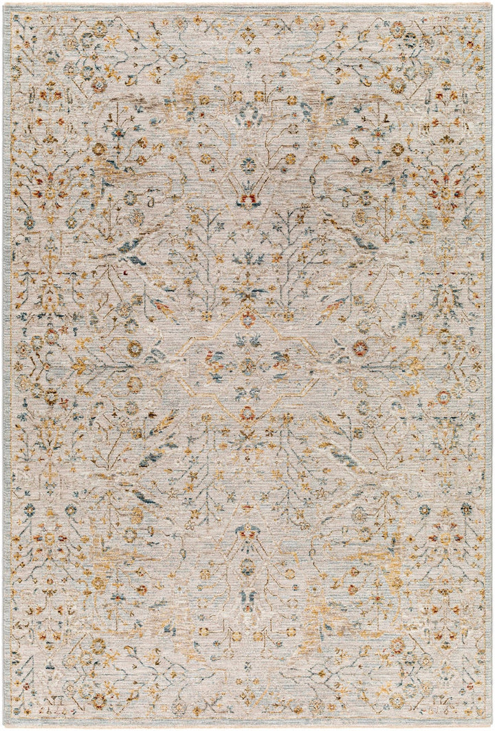Cream Traditional Oushak Design Machine Woven Rug - The Rug Decor