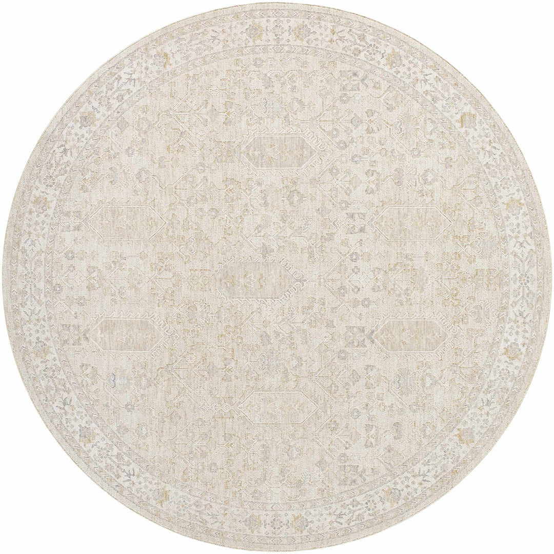 Cream Traditional Style Machine Woven Area Rug - The Rug Decor