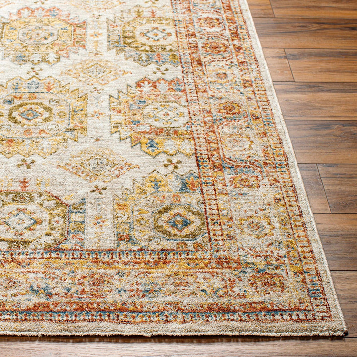 Crescentia Traditional Style Mustard And Rust Area Rug - The Rug Decor