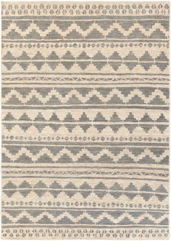 Cresco Bohemian Style Charcoal And Ivory Hand Woven Jute Rug - The Rug Decor