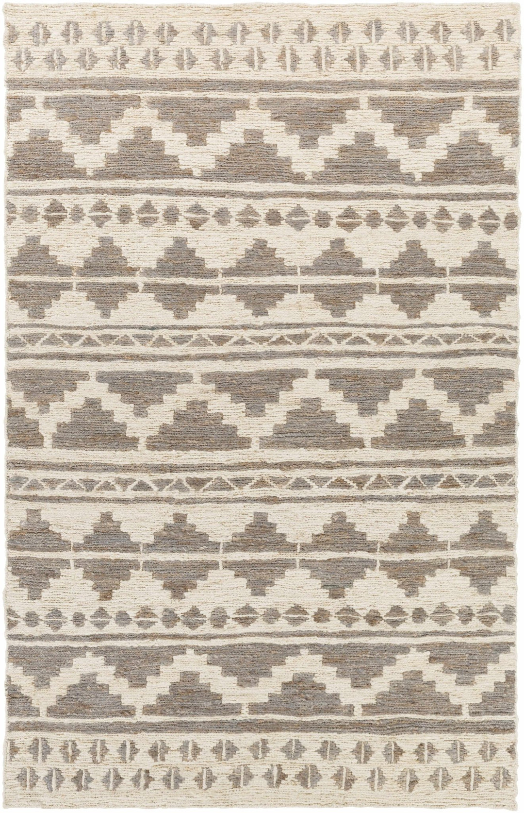 Cresco Bohemian Style Charcoal And Ivory Hand Woven Jute Rug - The Rug Decor