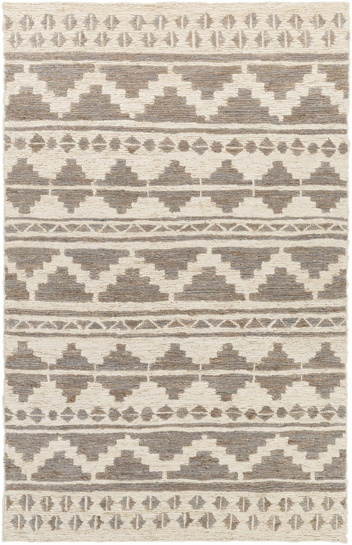 Cresco Bohemian Style Charcoal And Ivory Hand Woven Jute Rug - The Rug Decor