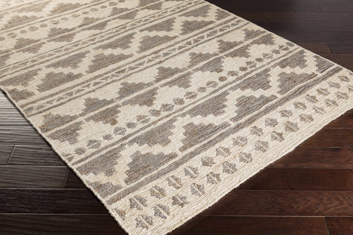 Cresco Bohemian Style Charcoal And Ivory Hand Woven Jute Rug - The Rug Decor