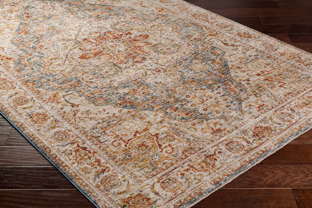 Cress Rust And Beige Traditional Style Area Rug - The Rug Decor