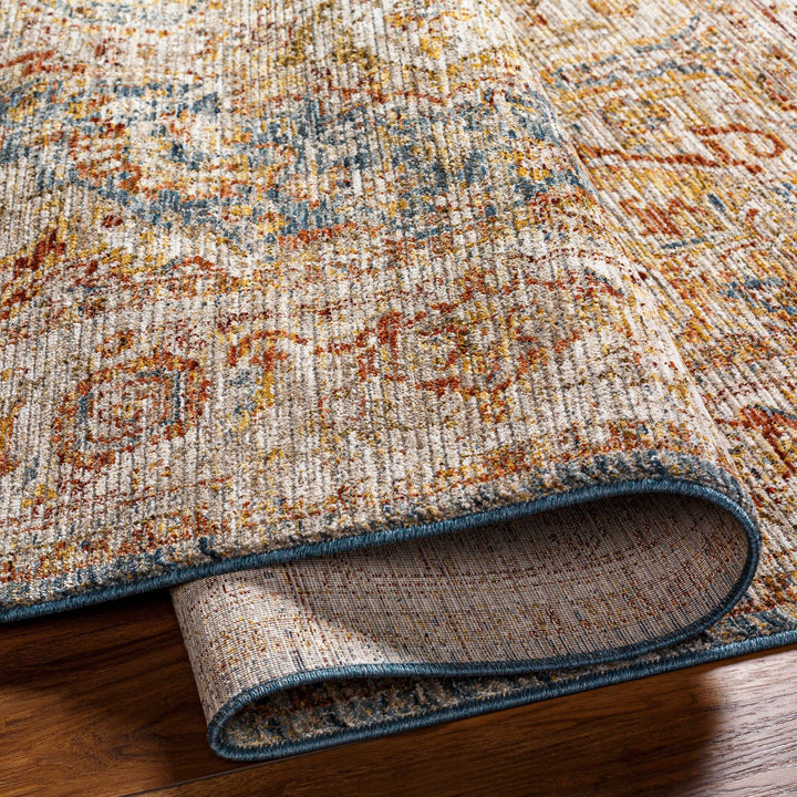 Cress Rust And Beige Traditional Style Area Rug - The Rug Decor