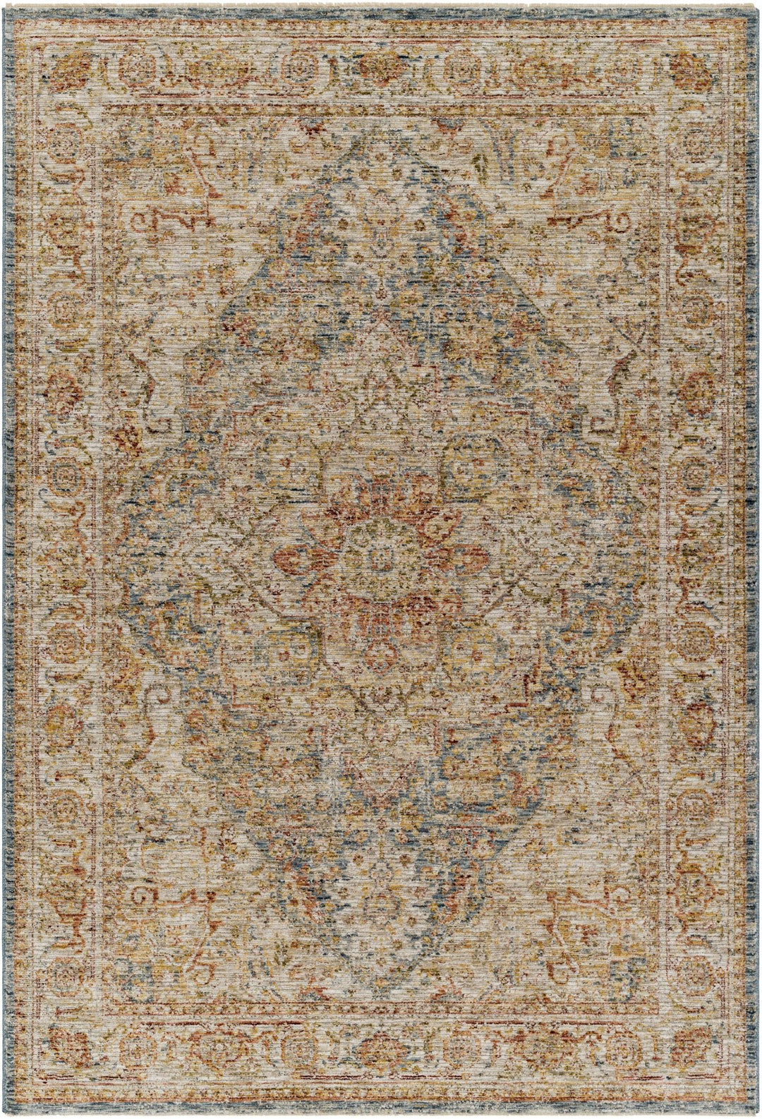 Cress Rust And Beige Traditional Style Area Rug - The Rug Decor