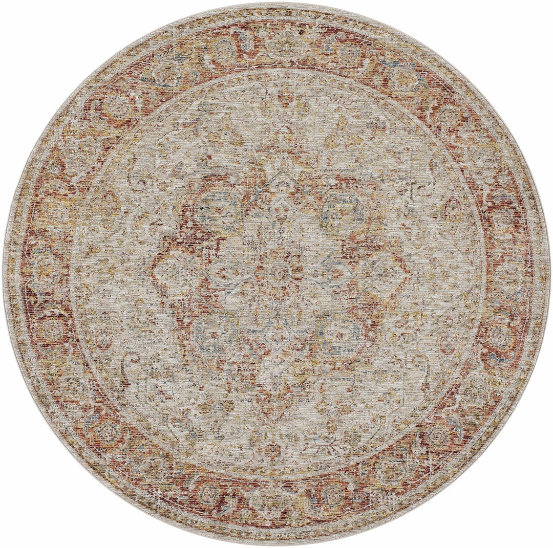 Cress Traditional Medallion Rust And Beige Area Rug - The Rug Decor
