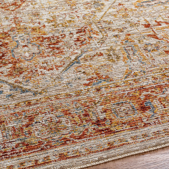 Cress Traditional Medallion Rust And Beige Area Rug - The Rug Decor