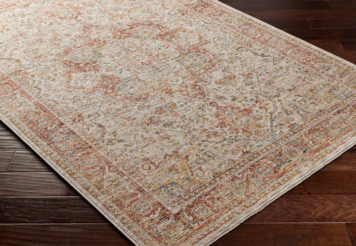 Cress Traditional Medallion Rust And Beige Area Rug - The Rug Decor