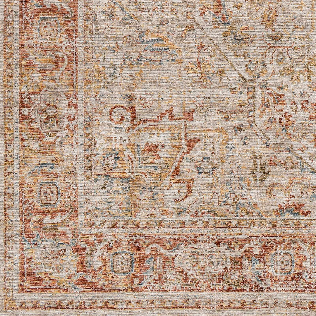 Cress Traditional Medallion Rust And Beige Area Rug - The Rug Decor