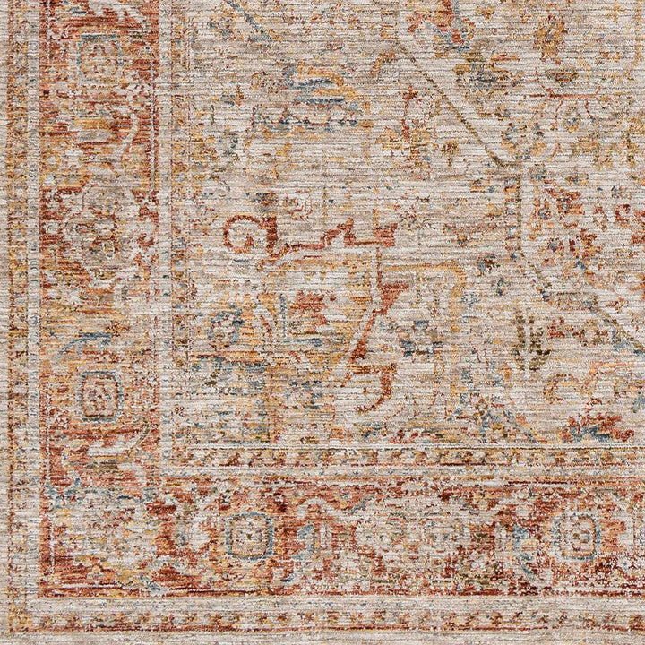Cress Traditional Medallion Rust And Beige Area Rug - The Rug Decor